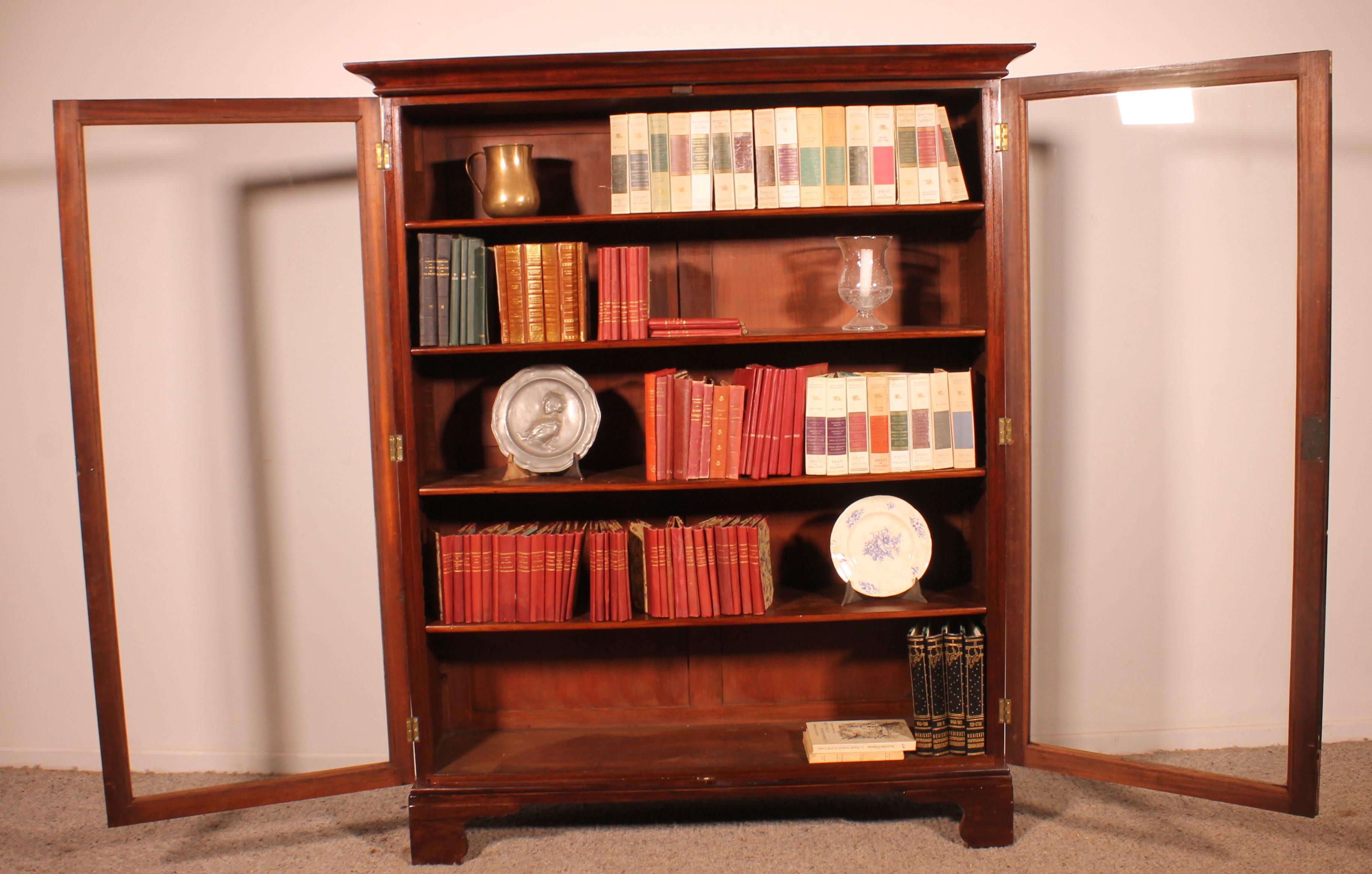Mahogany Bookcase From The 19th Century In Good Condition For Sale In Brussels, Brussels