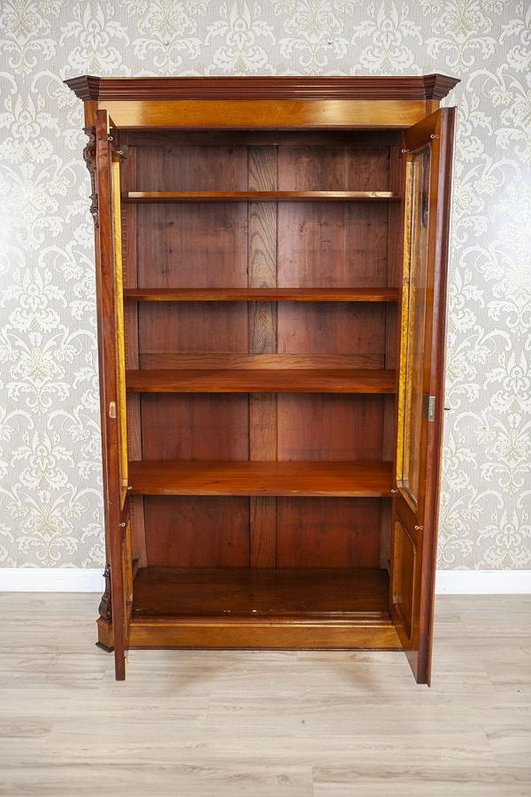 European Mahogany Bookcase from the 2nd Half of the 19th Century in Light Brown For Sale