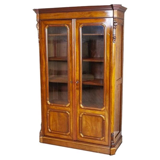 Mahogany Bookcase from the 2nd Half of the 19th Century in Light Brown For Sale