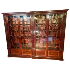 Mahogany 4 Door Library Bookcase   C 1870