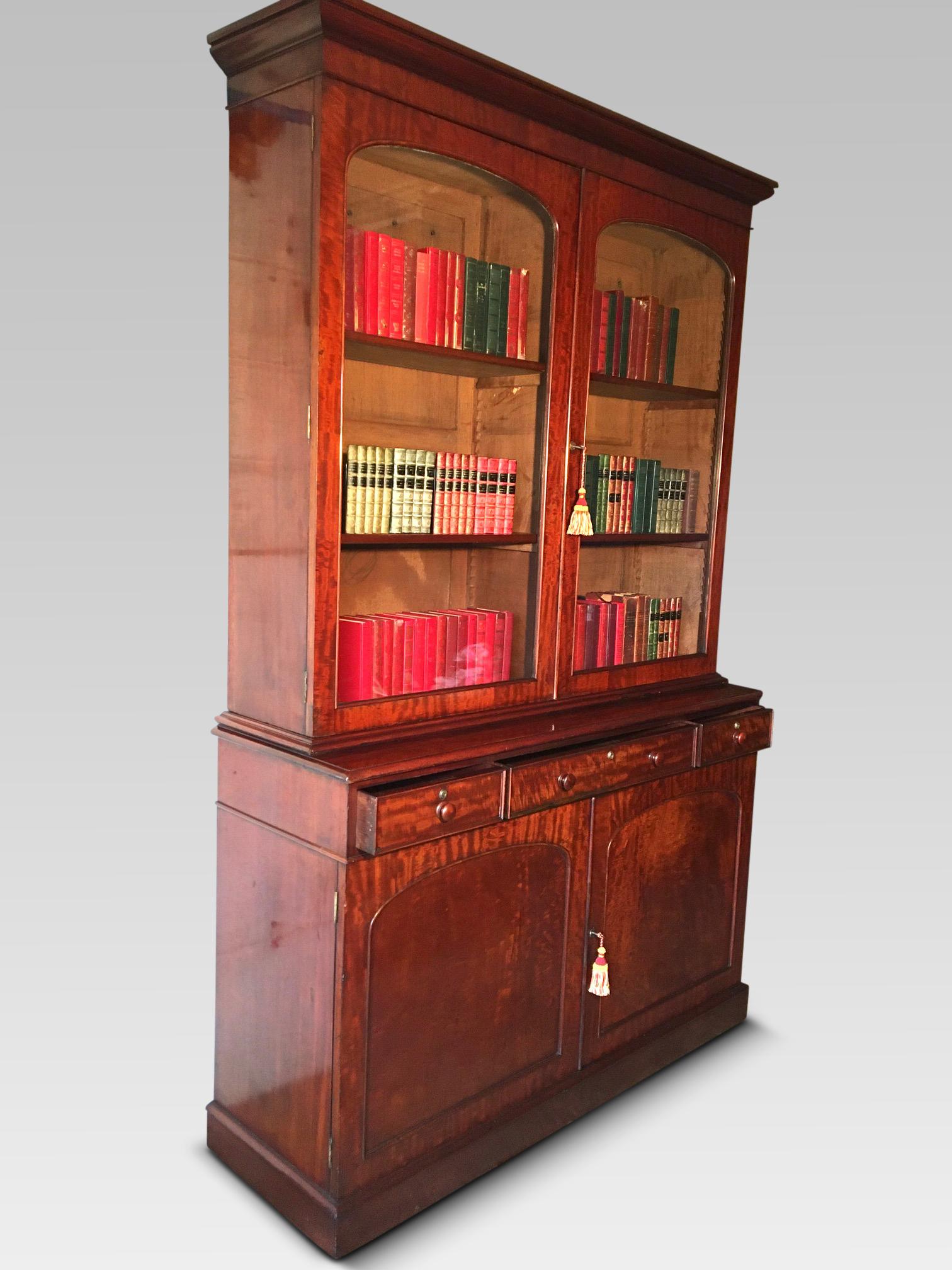 William IV Mahogany Bookcase, Large, English, circa 1840