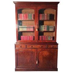 Mahogany Bookcase, Large, English, circa 1840