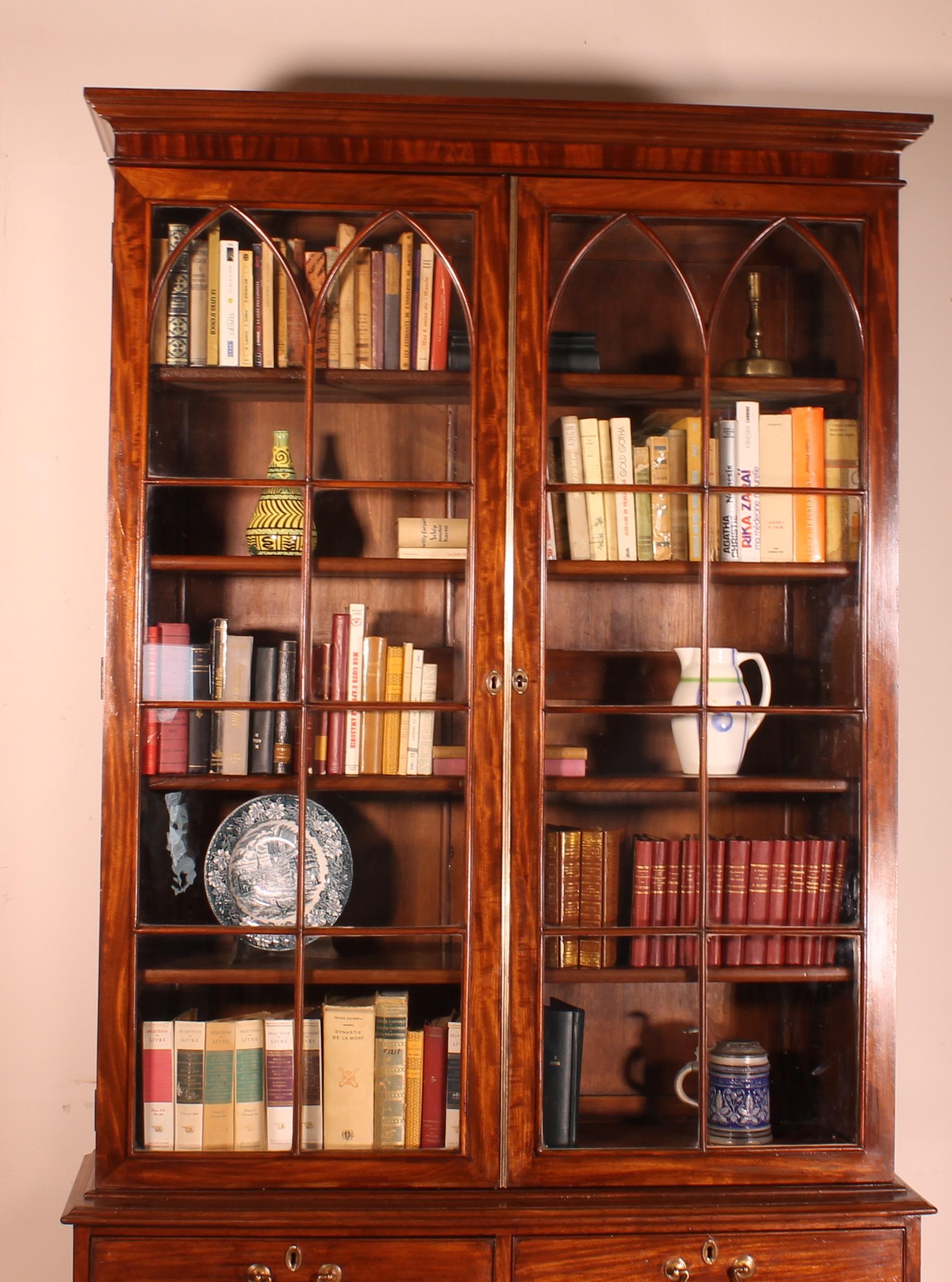Mahogany Bookcase Regency Period-19th Century 4