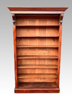 Mahogany Bookcase, English Library Bookcase, circa 1860.  89 ins high