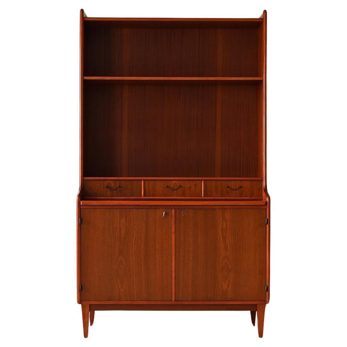 Mahogany bookcase with storage space