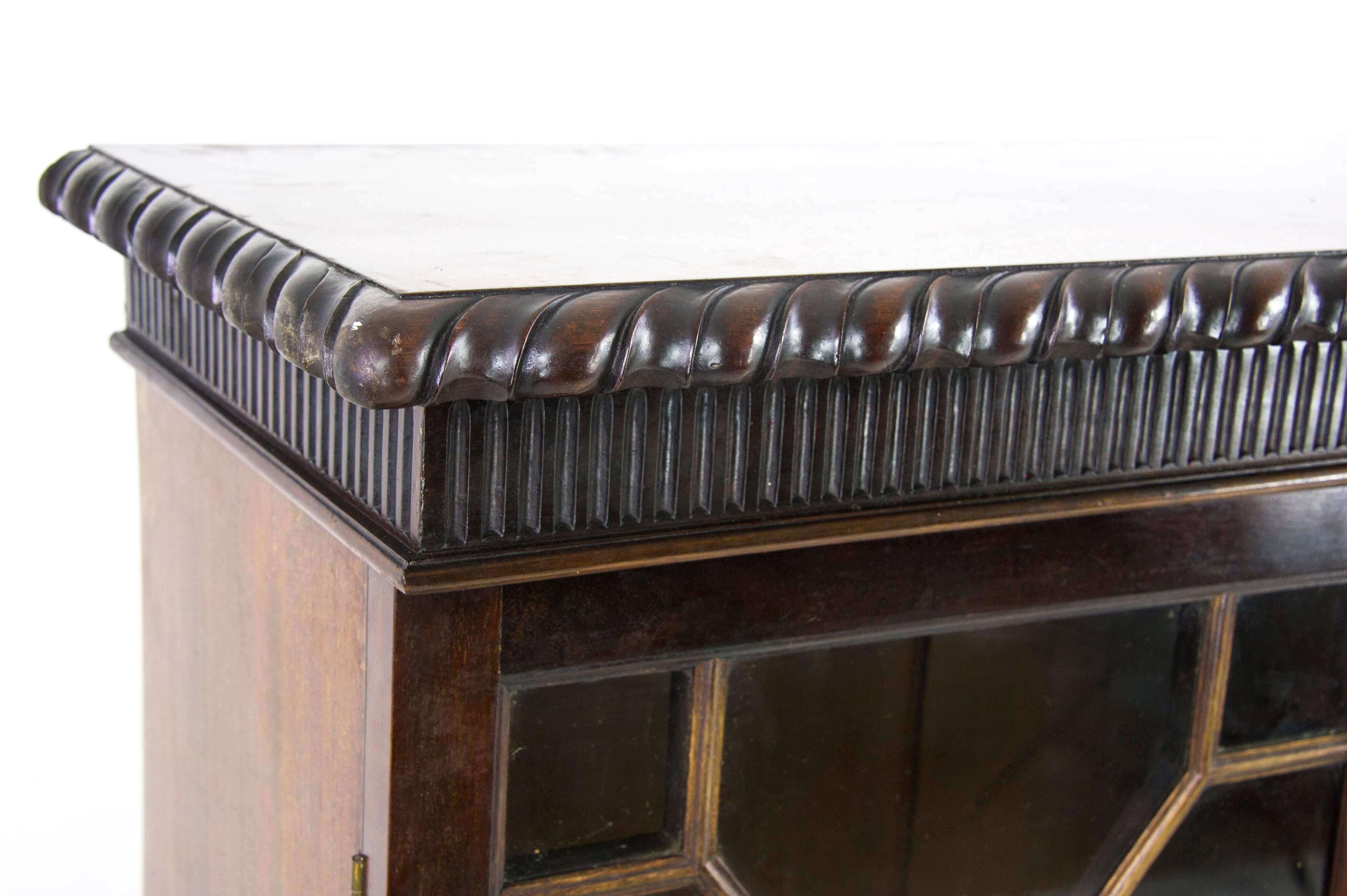 Hand-Crafted Walnut Bookcase, Antique Bookcase, Scotland 1910, Antique Furniture   REDUCED!