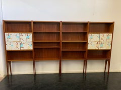Mahogany Bookcases by Osvaldo Borsani, 1950, Set of 2