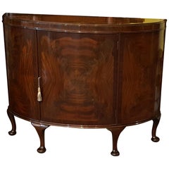Mahogany Bow Front Drinks Cabinet