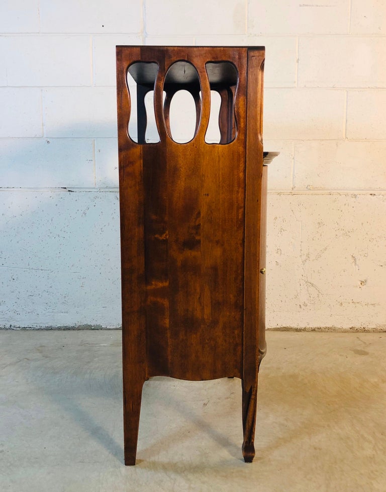 Mahogany Bow Front Storage Cabinet For Sale at 1stdibs