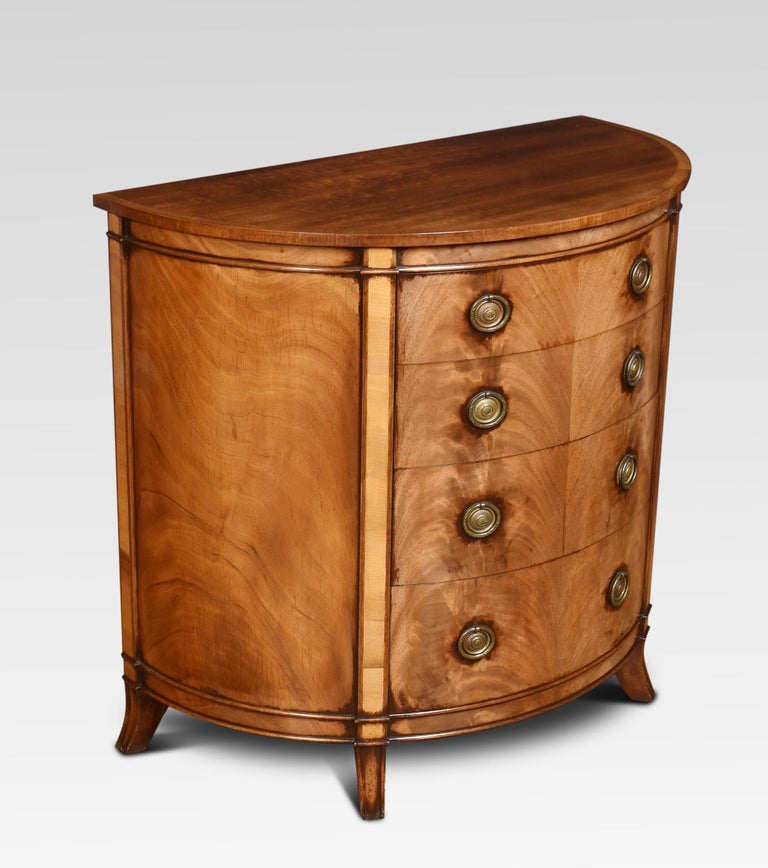 Mahogany Bow Fronted Chest of Drawers For Sale at 1stDibs