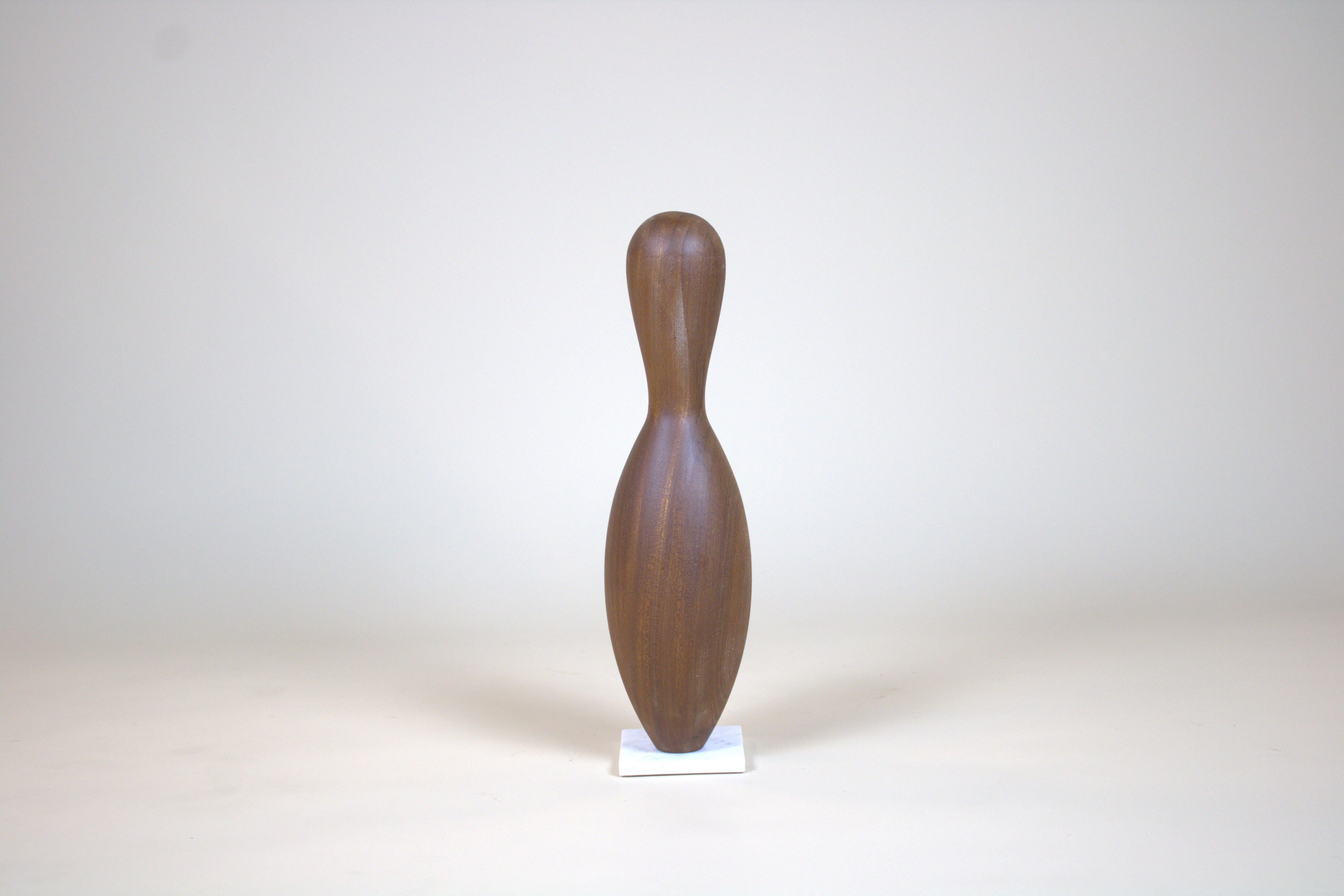 Hollywood Regency Mahogany Bowling Pin For Sale
