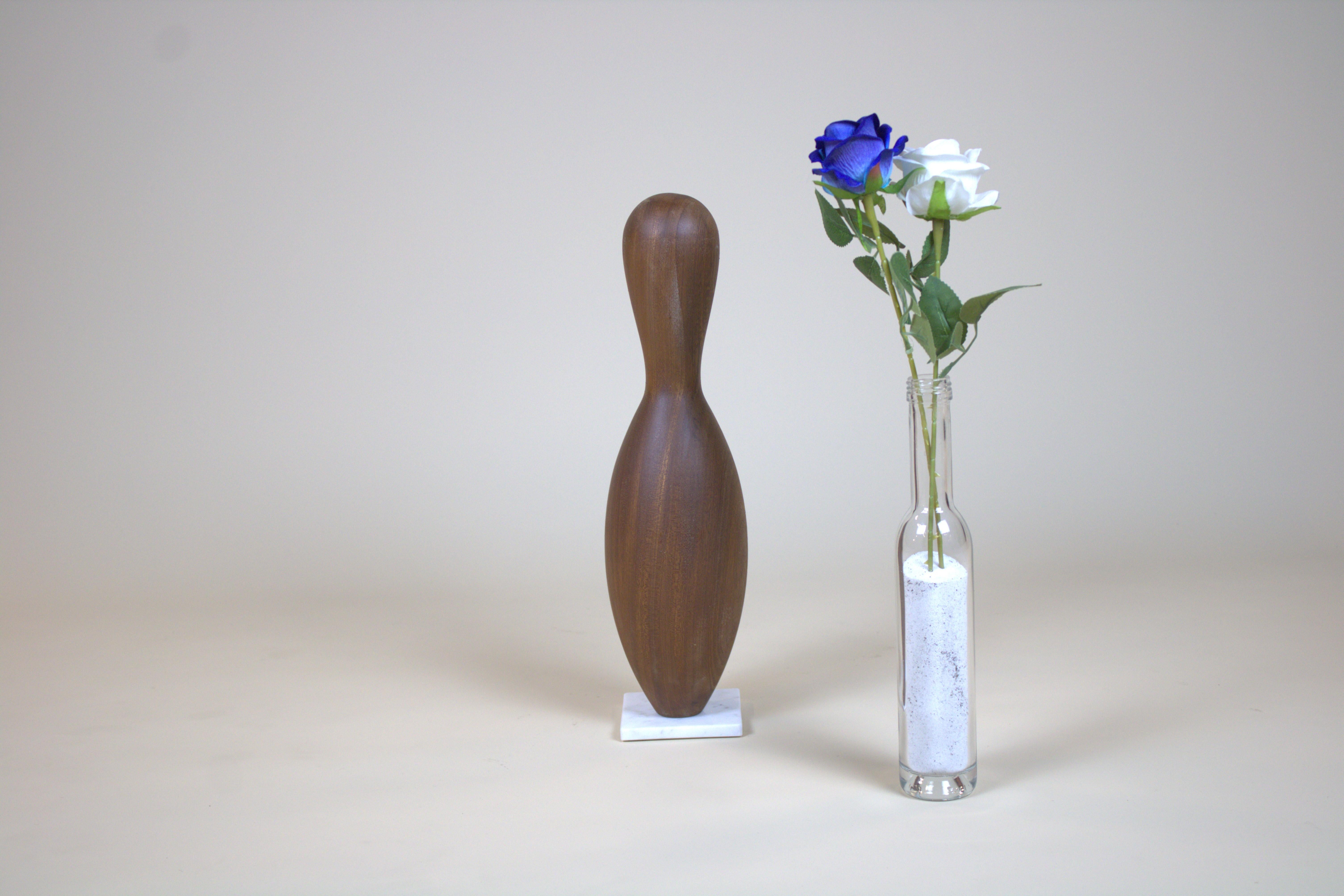 Dutch Mahogany Bowling Pin For Sale