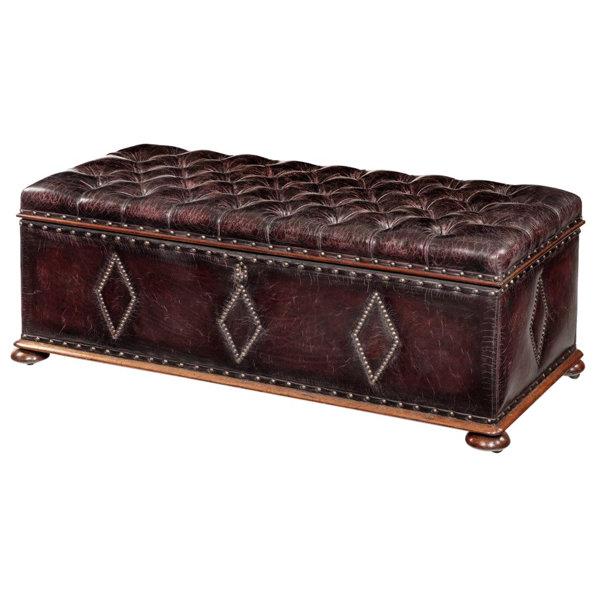 Mahogany Box Ottoman