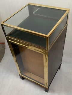 Collector's Mahogany Brass Bound Display Cabinet-England