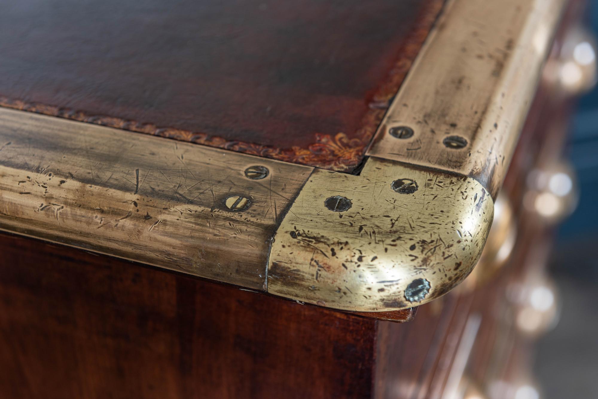 Mahogany Brass Capped Bankers Drawers, English, circa 1920 In Good Condition In Staffordshire, GB