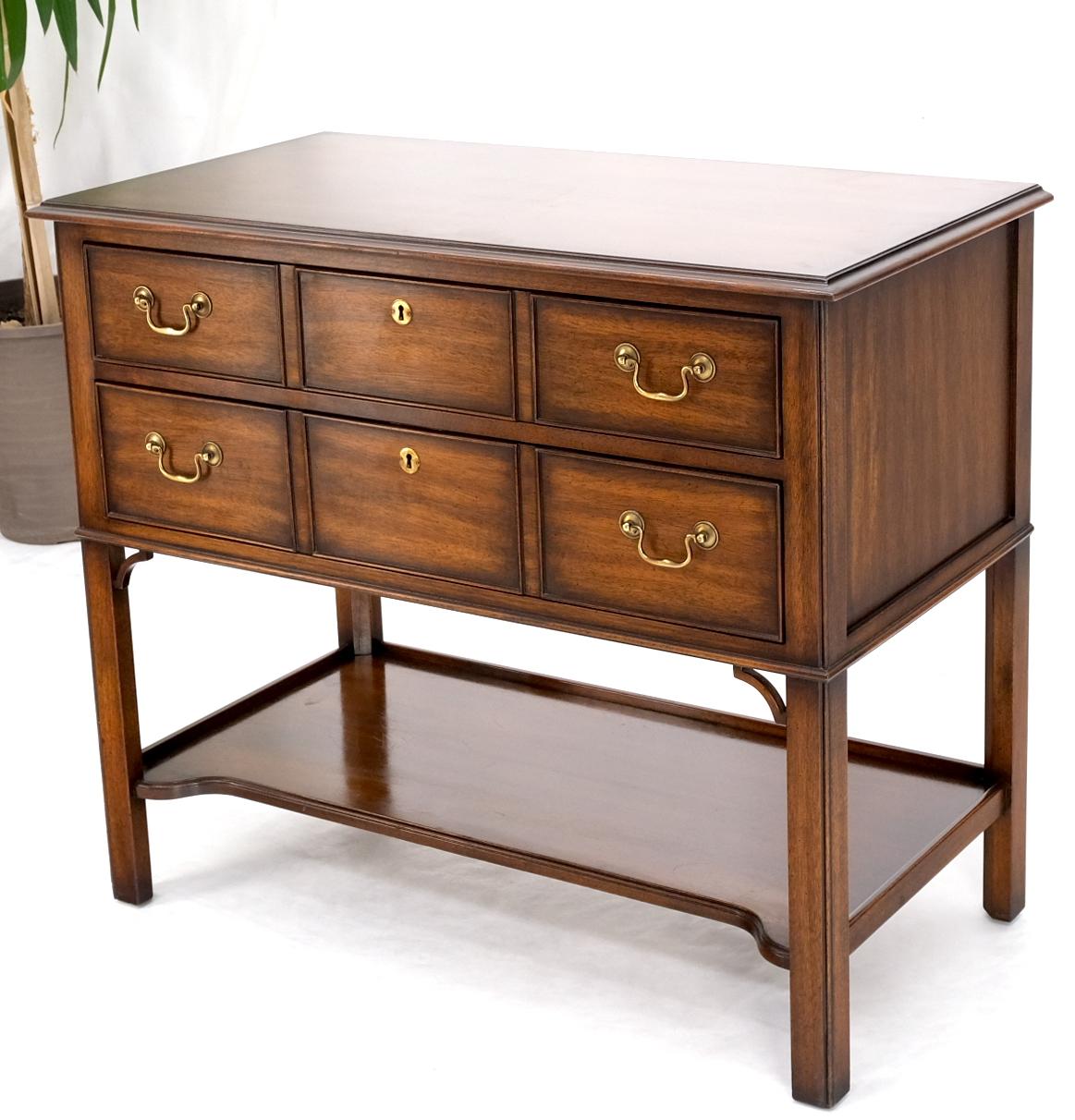 Mahogany Brass Hardware Kindel Entry Hall Chest Console Table Buffet Cabinet 11