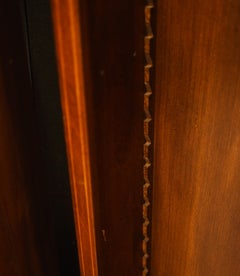 Mahogany Breakfront Bookcase - English Sheraton Open Bespoke