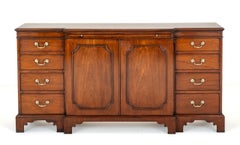 Mahogany Breakfront Bookcase Georgian Revival Buffet