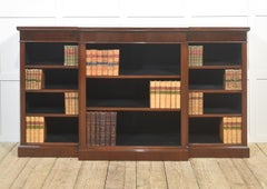 Mahogany Breakfront Open Bookcase