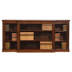 Mahogany Breakfront Open Bookcase