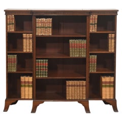 Mahogany Breakfront Open Bookcase