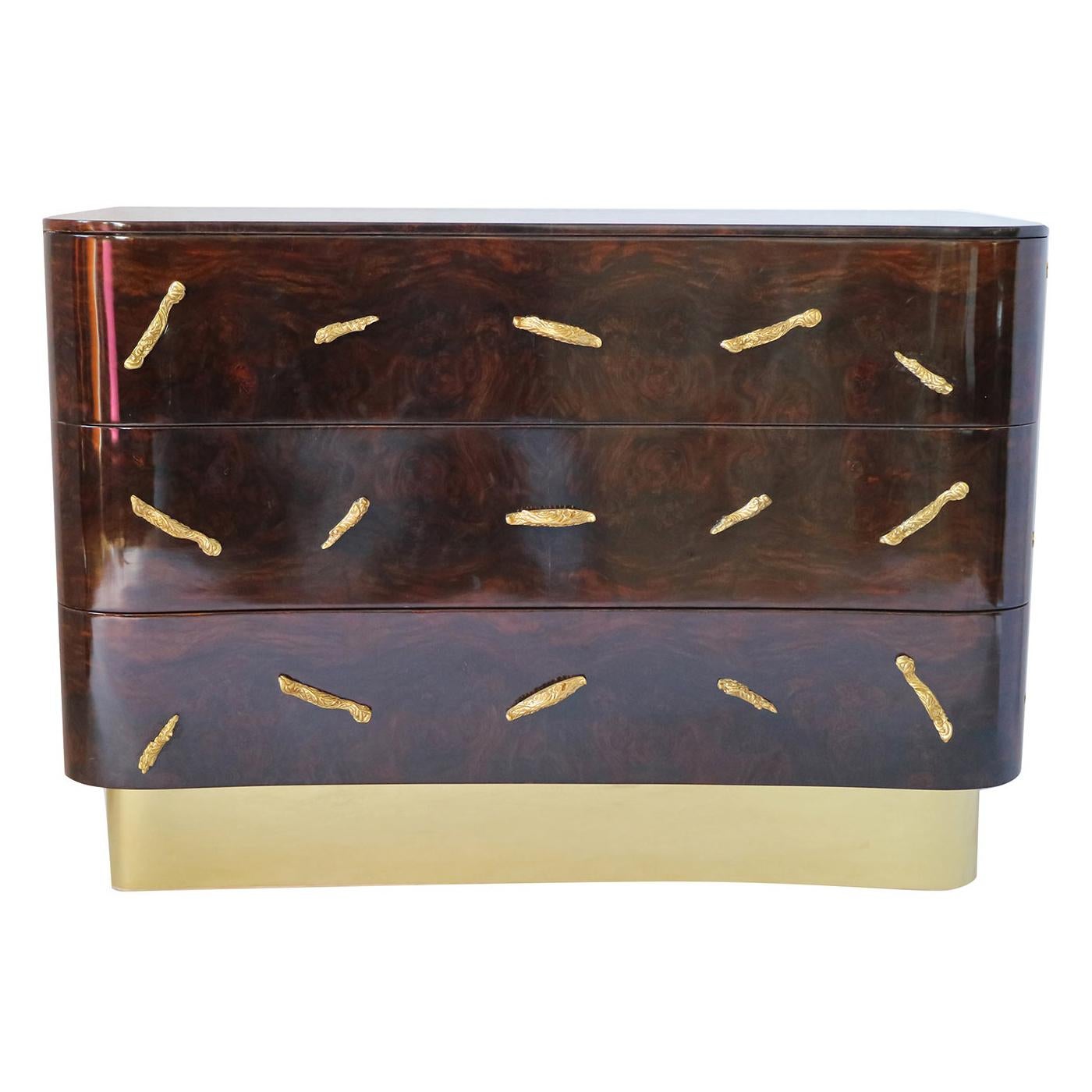 Italian Rosewood Briar Root Credenza, 1960s at 1stDibs