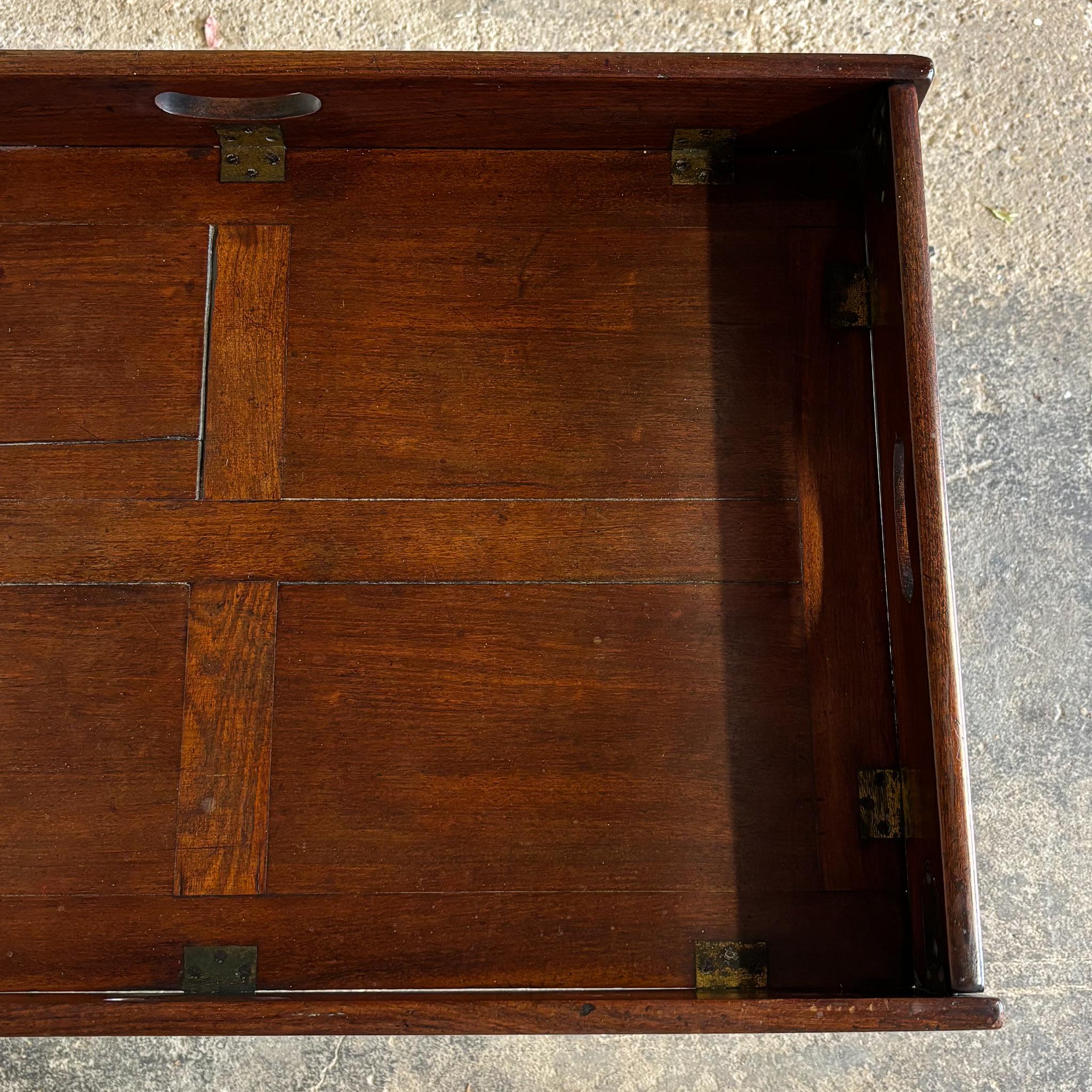 Mahogany Butlers Tray On Stand For Sale 1