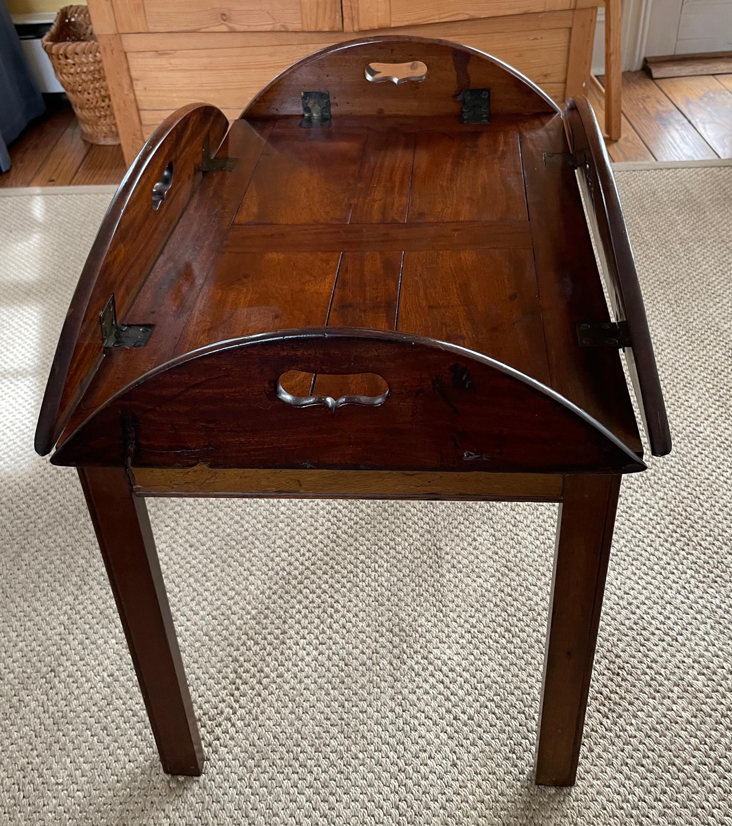 Mid-Century Modern Mahogany Butler’s Tray Table