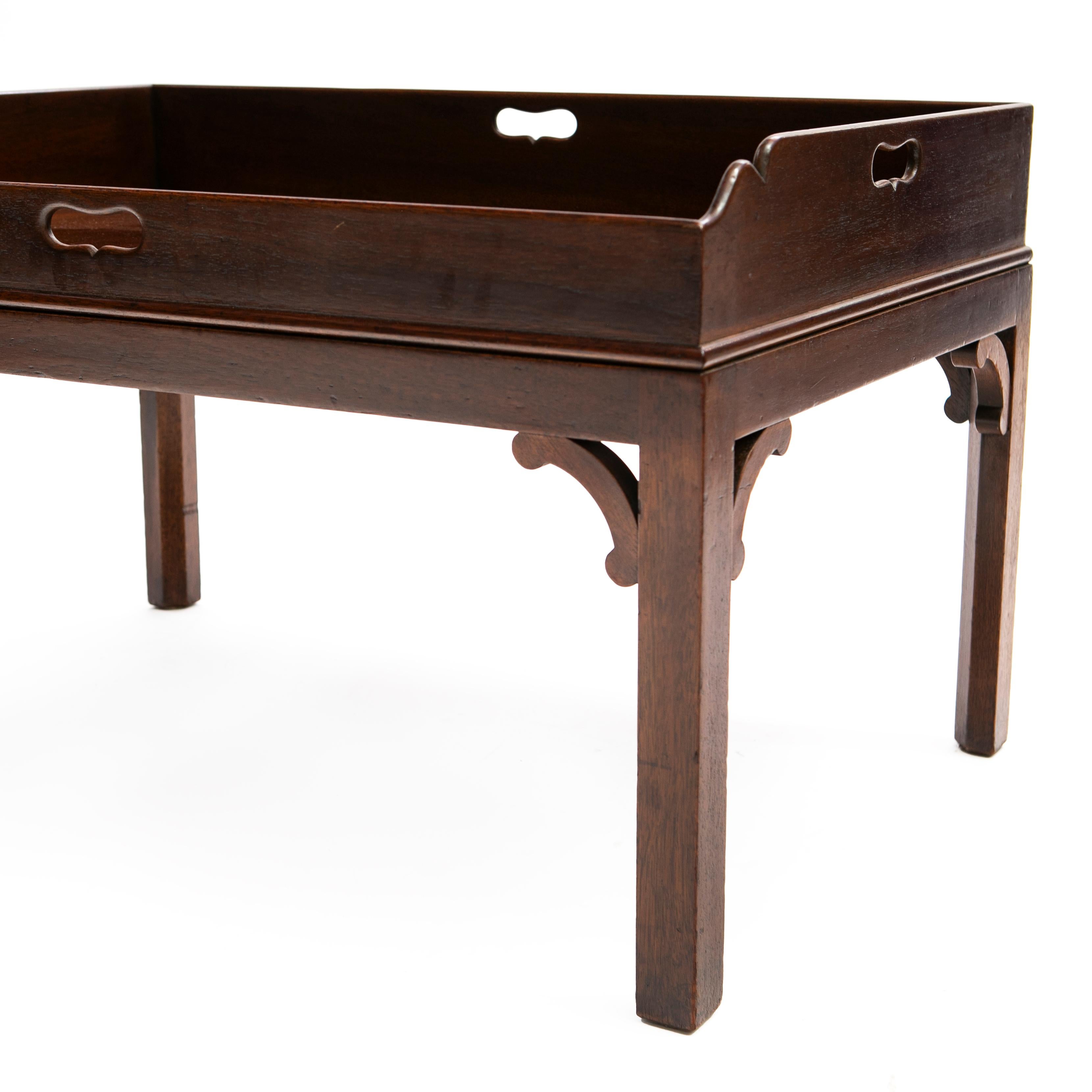English Mahogany Butler's Tray Table For Sale