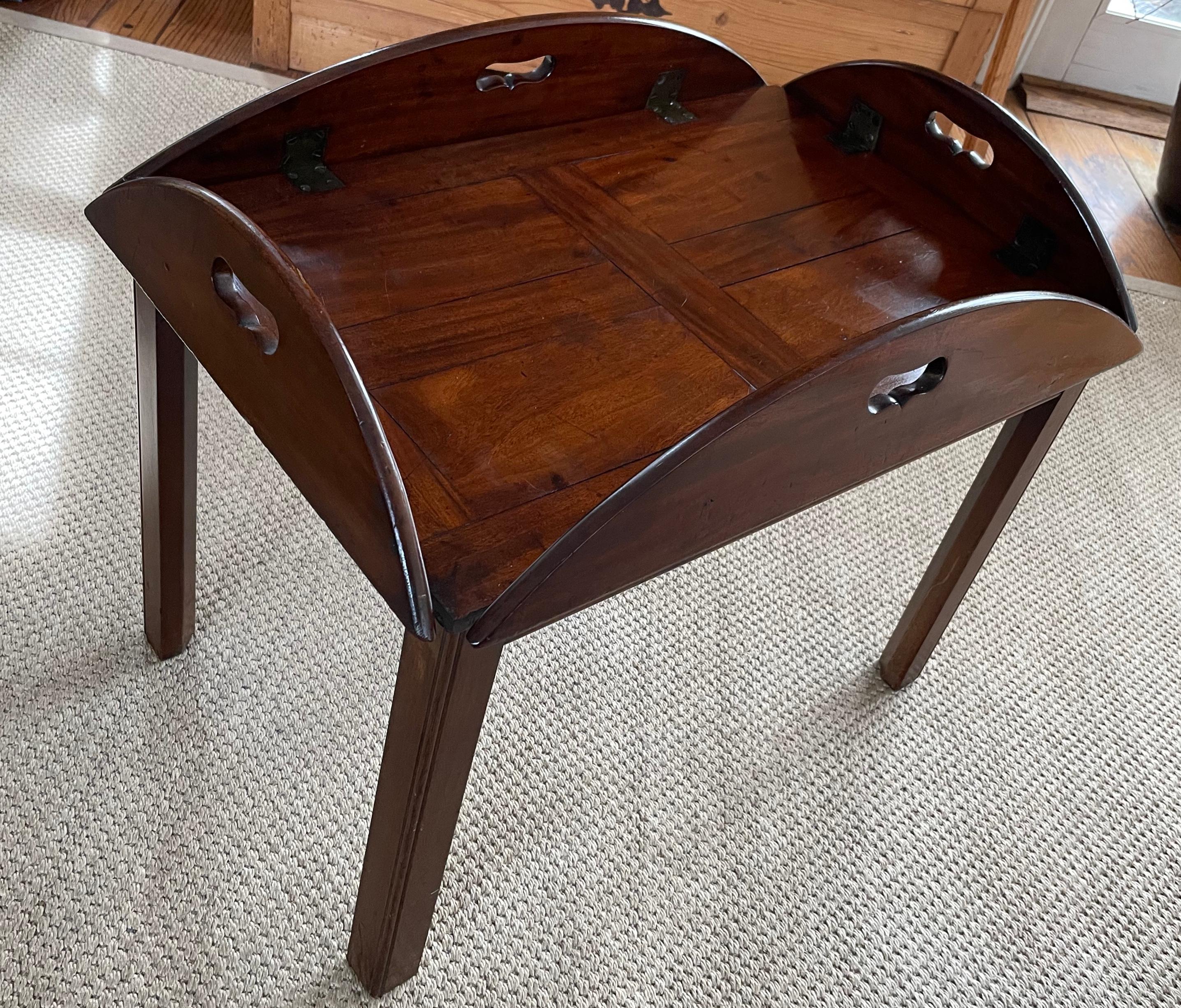 Mid-20th Century Mahogany Butler’s Tray Table
