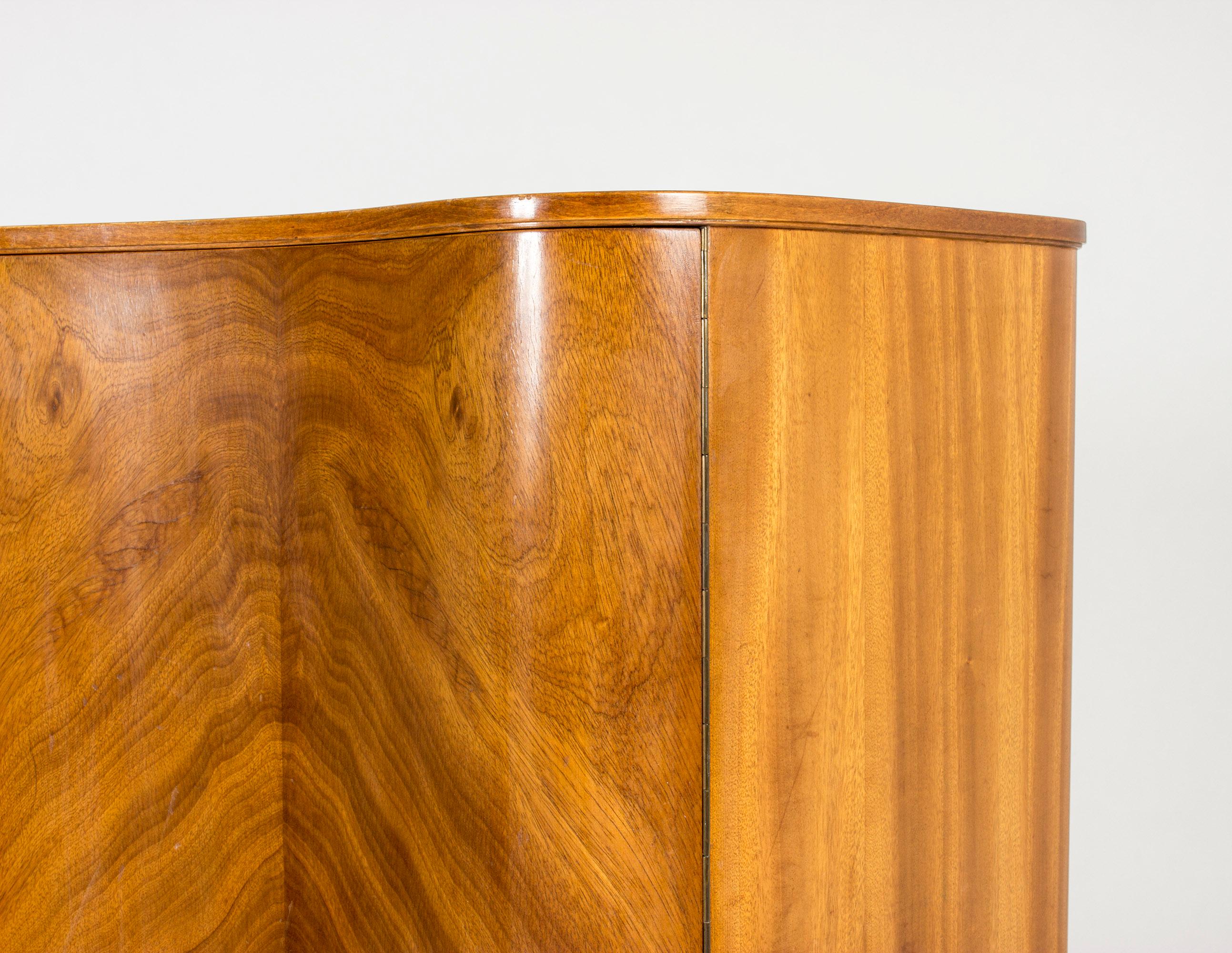 Brass Mahogany Cabinet by Axel Larsson