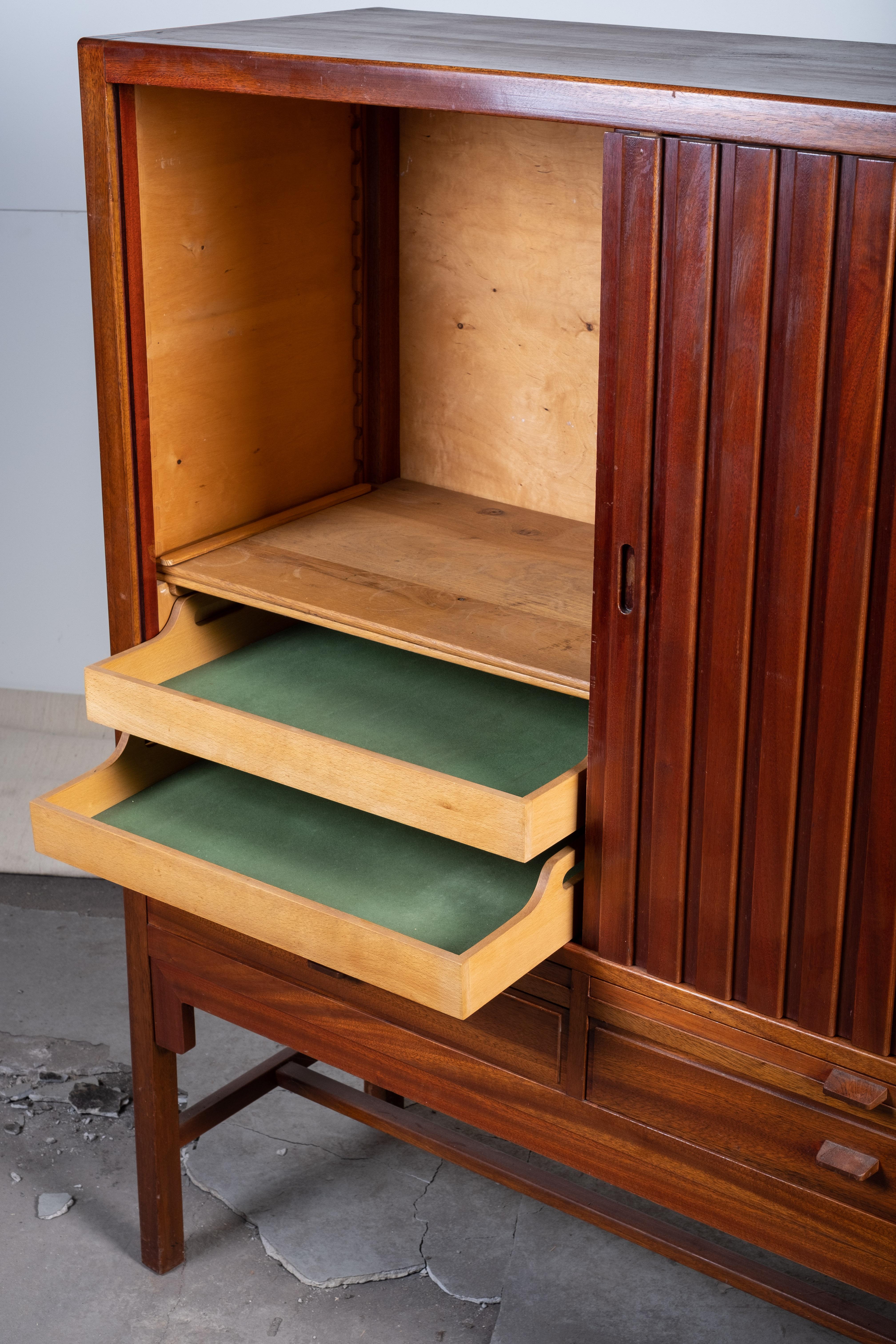 Mahogany Cabinet by Hans J. Wegner, Denmark, 1950s For Sale 1