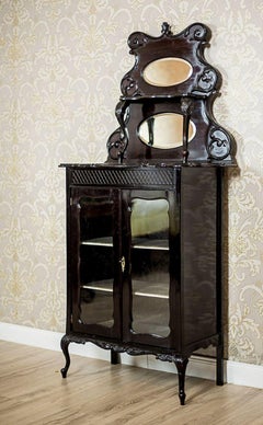 Ornate Mahogany Cabinet from the 19th Century in Bark Bronze