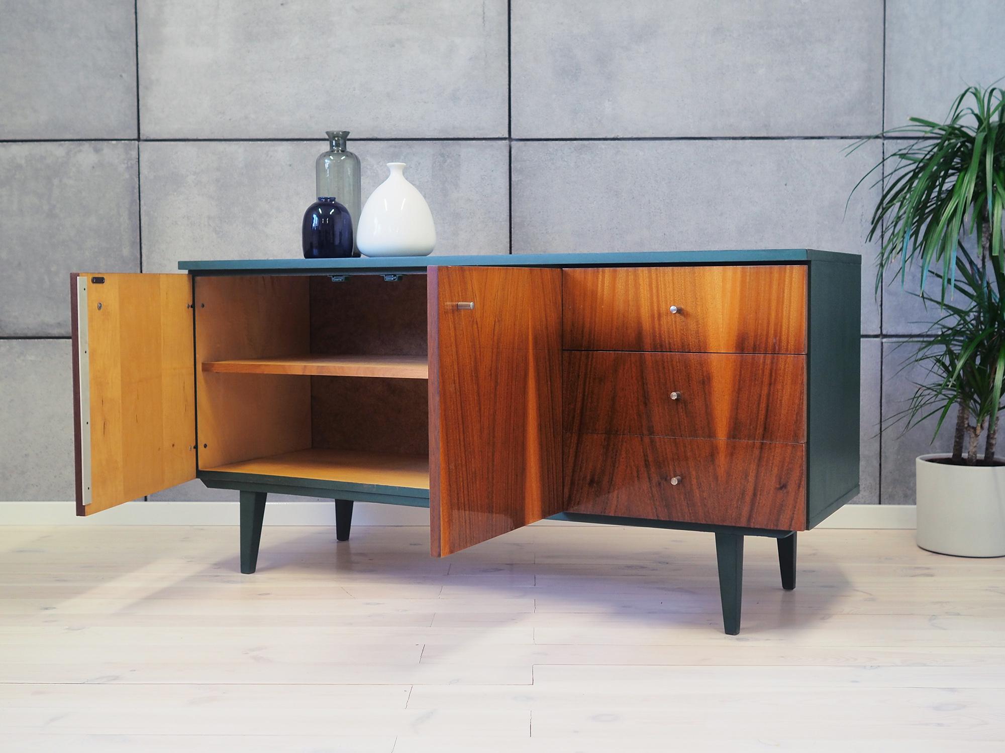 Veneer Mahogany Cabinet, Polish Design, 1980s For Sale