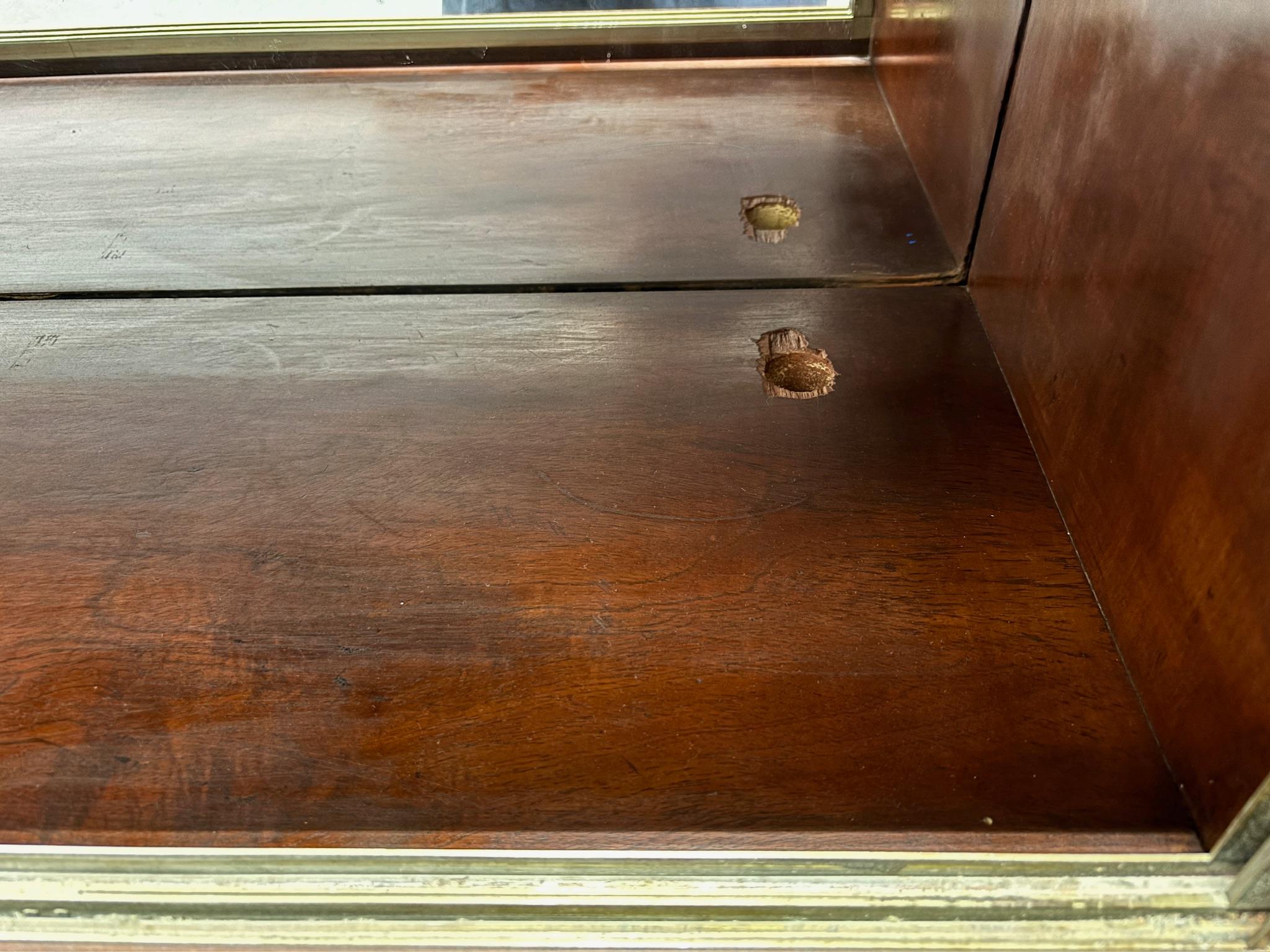 20th Century Mahogany Cabinet with Mirrored Shelf c.1970's For Sale