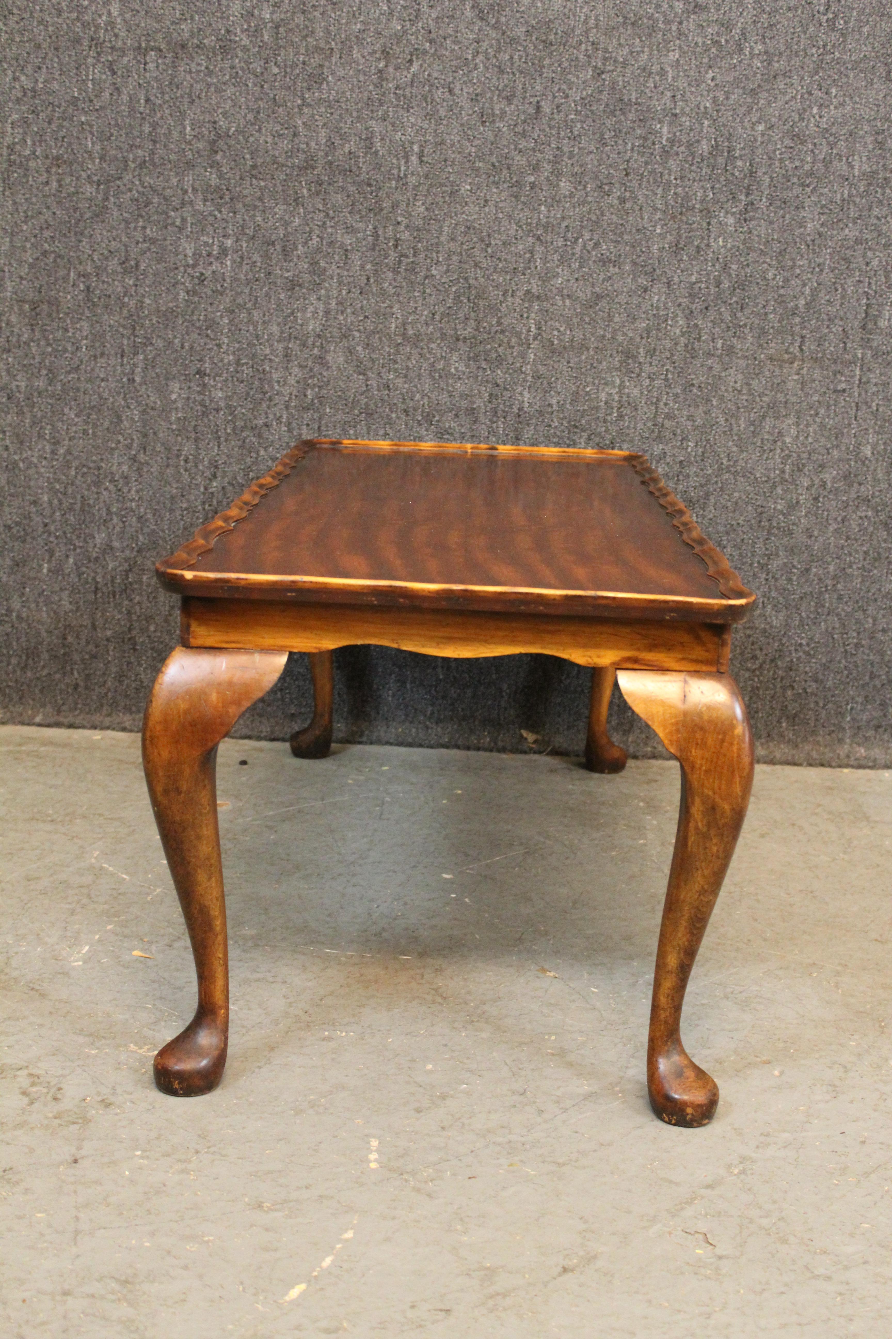English Mahogany Cabriole Table by Bevan Funnell for Reprodux England For Sale