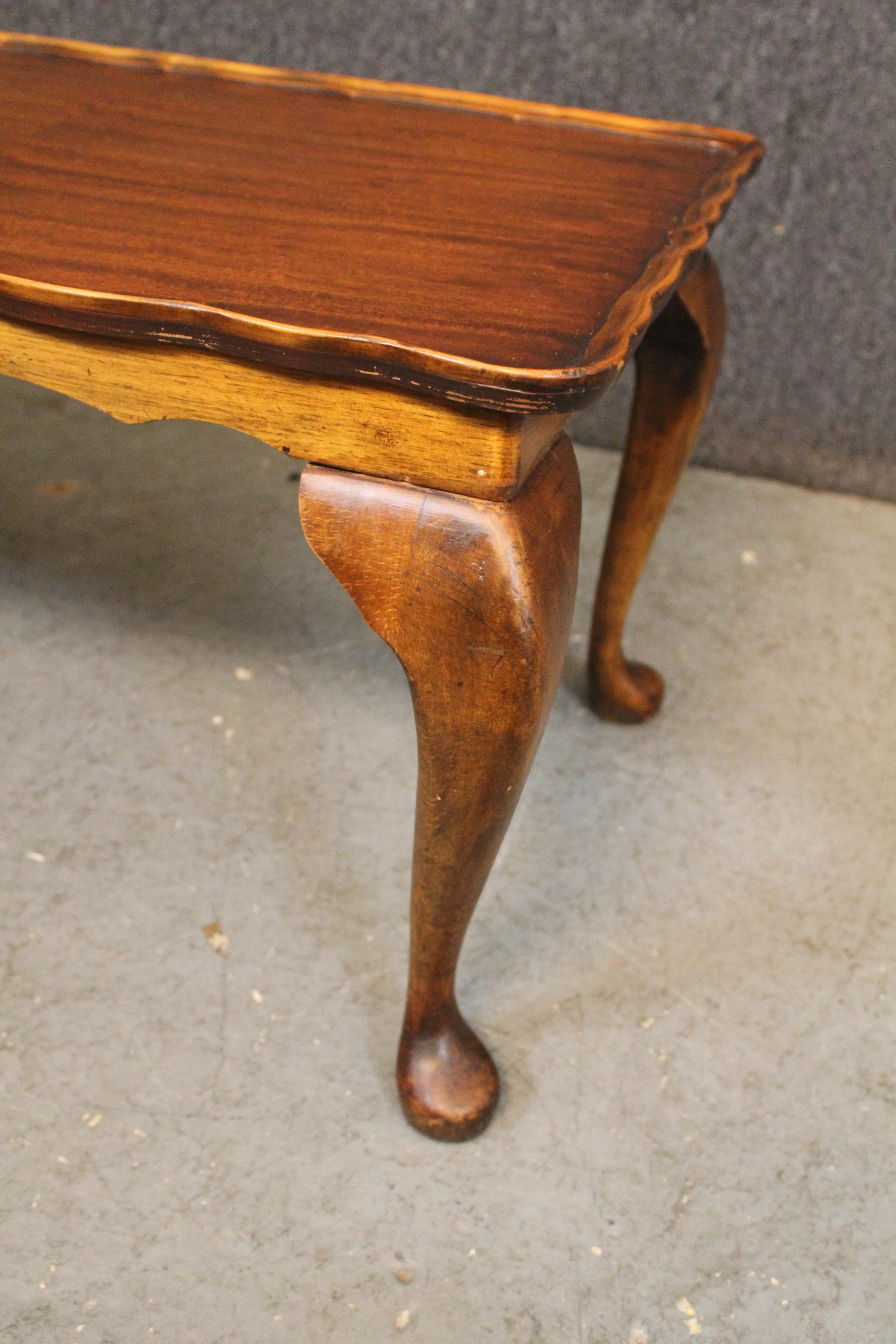 20th Century Mahogany Cabriole Table by Bevan Funnell for Reprodux England For Sale