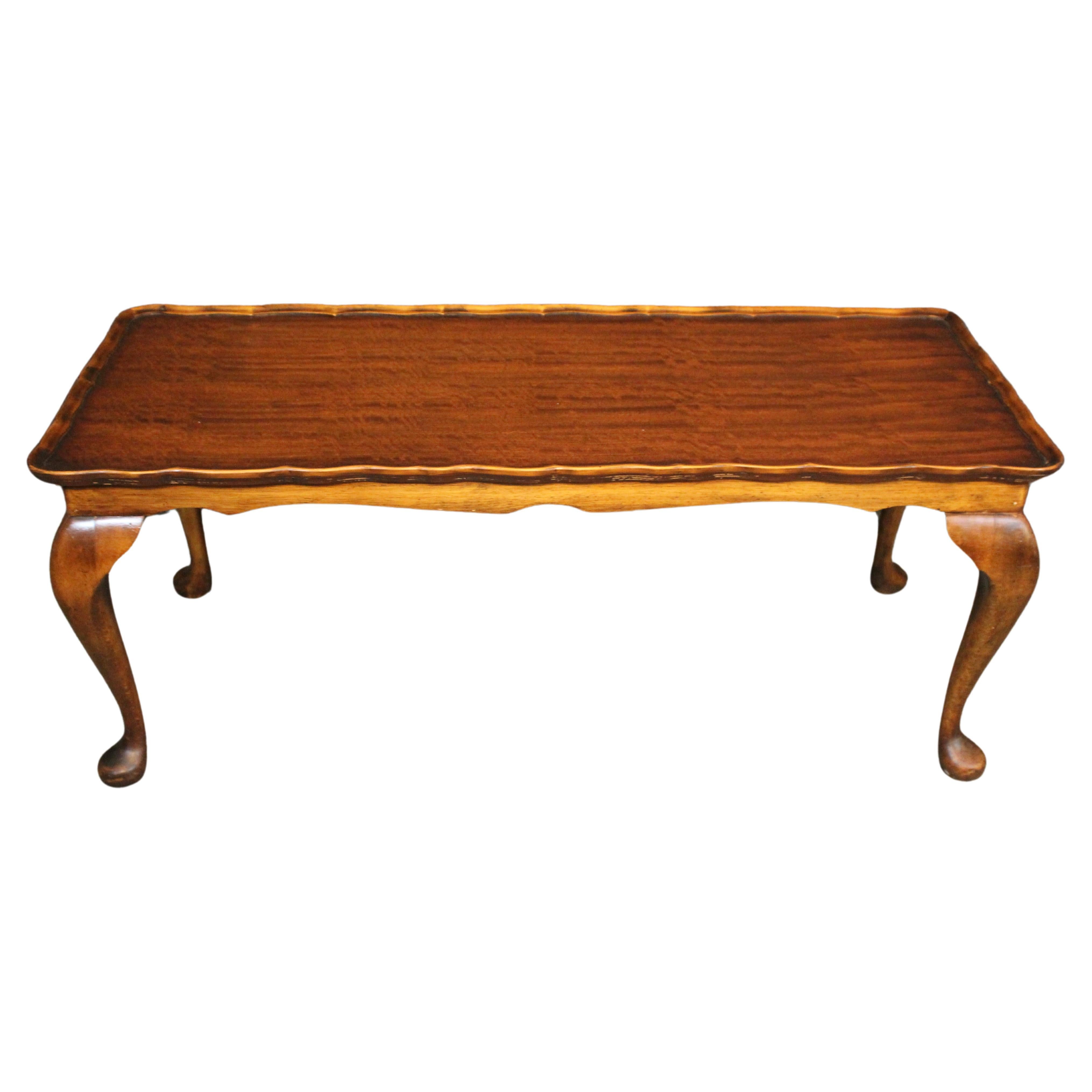 Mahogany Cabriole Table by Bevan Funnell for Reprodux England For Sale