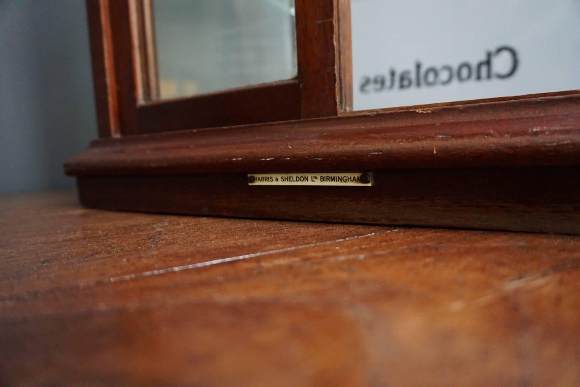 Mahogany Cadbury’s Counter Top Chocolate Shop Display Cabinet, circa 1900 For Sale 1