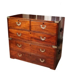 Mahogany Campaign Chest of Drawers