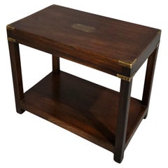 Antique Mahogany Campaign Lamp Table
