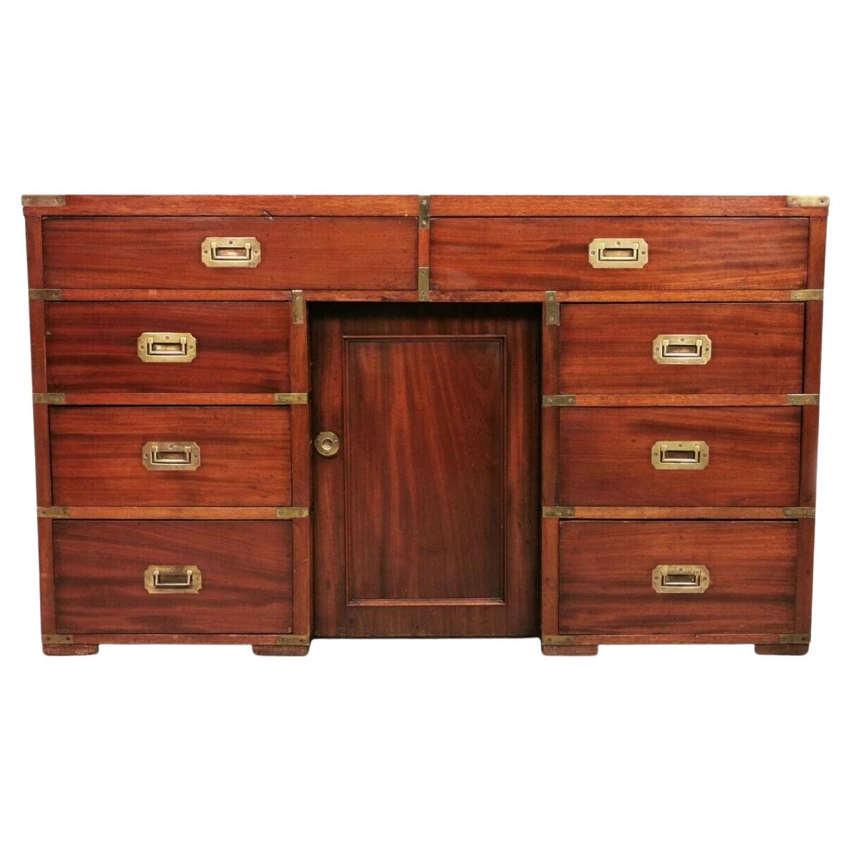 American Federal Mahogany Sideboard Cupboard Antique Chest of Drawers