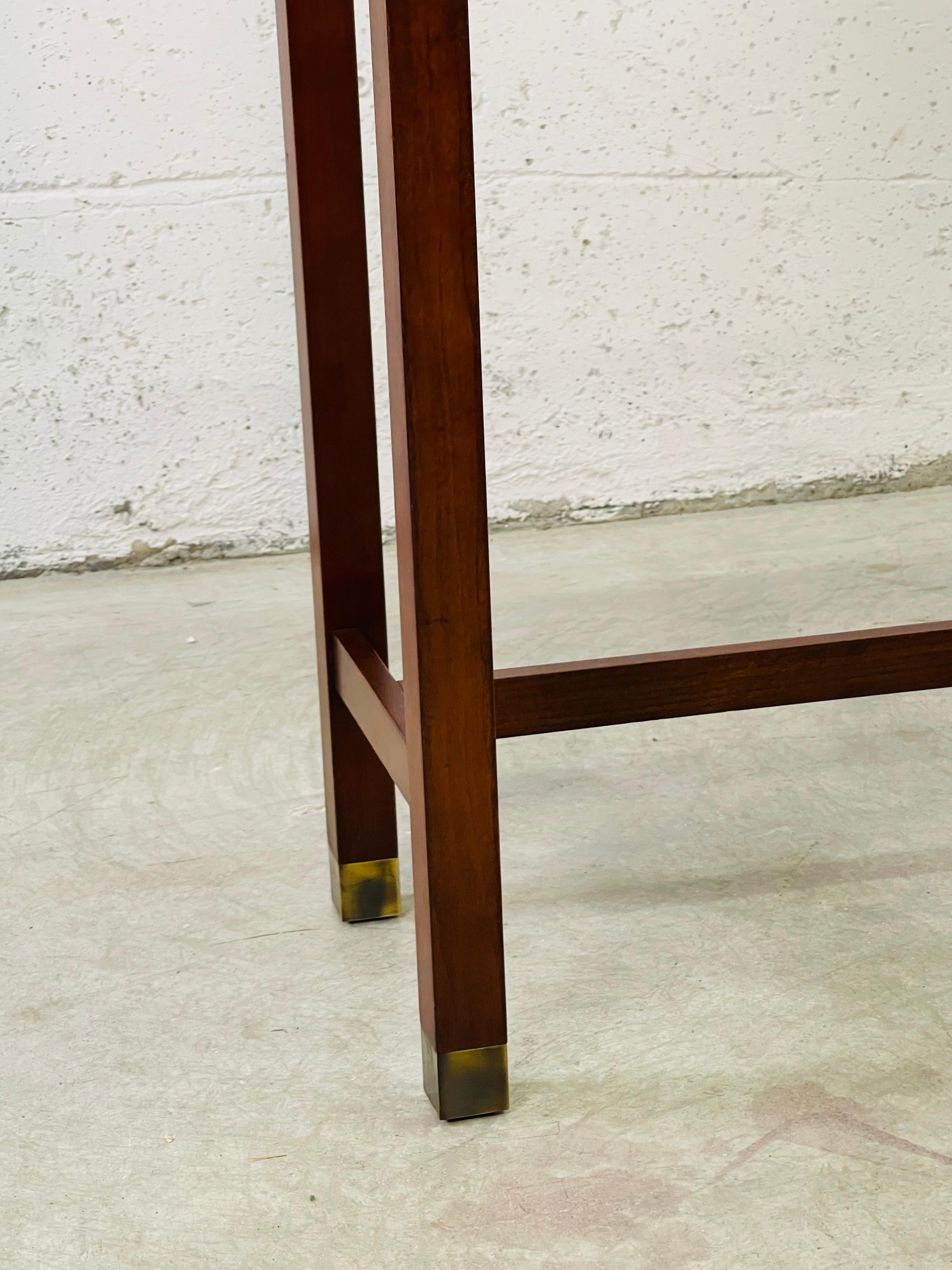 Mahogany Campaign Style Console Table by Hekman For Sale 1