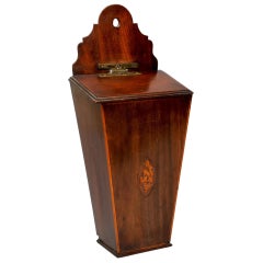 Mahogany Candle Box with a Satinwood Shell Inlay, circa 1790