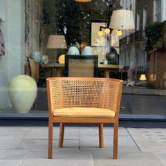 Mahogany & Cane Bergère Chair by Bernt Pedersen