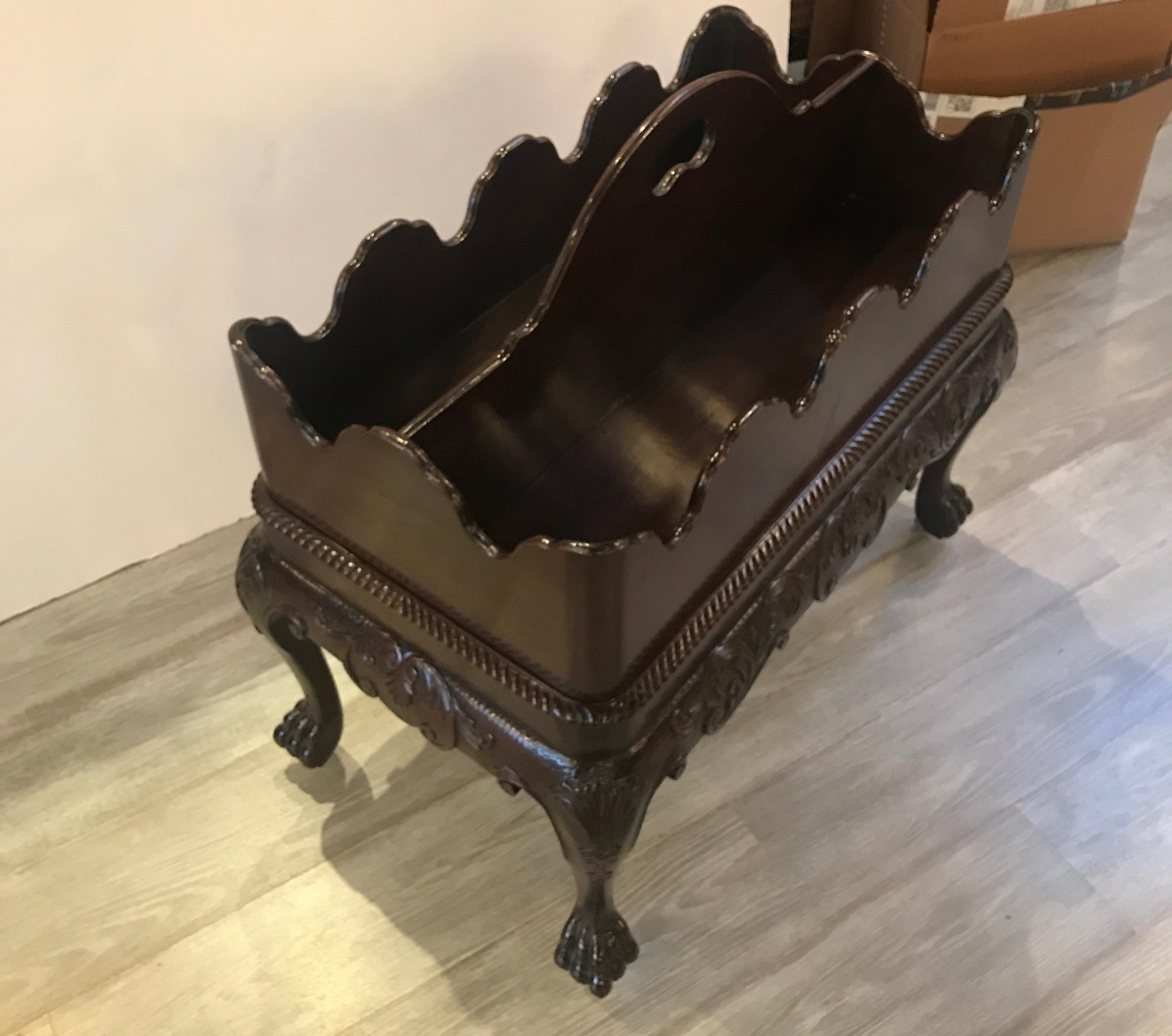 Mahogany Canterbury Magazine or Music Stand by Baker Furniture 8