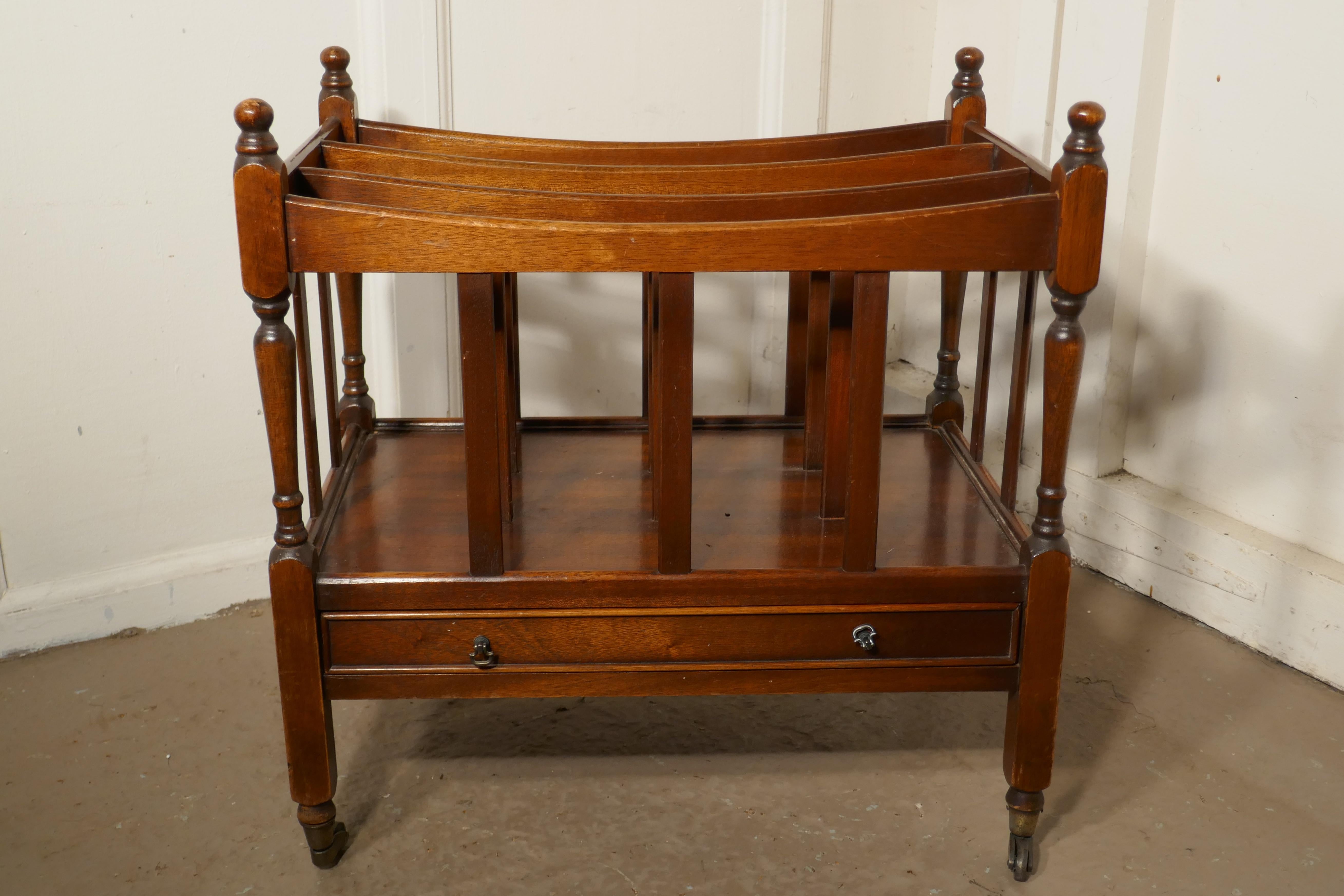 Georgian Mahogany Canterbury Magazine Stand