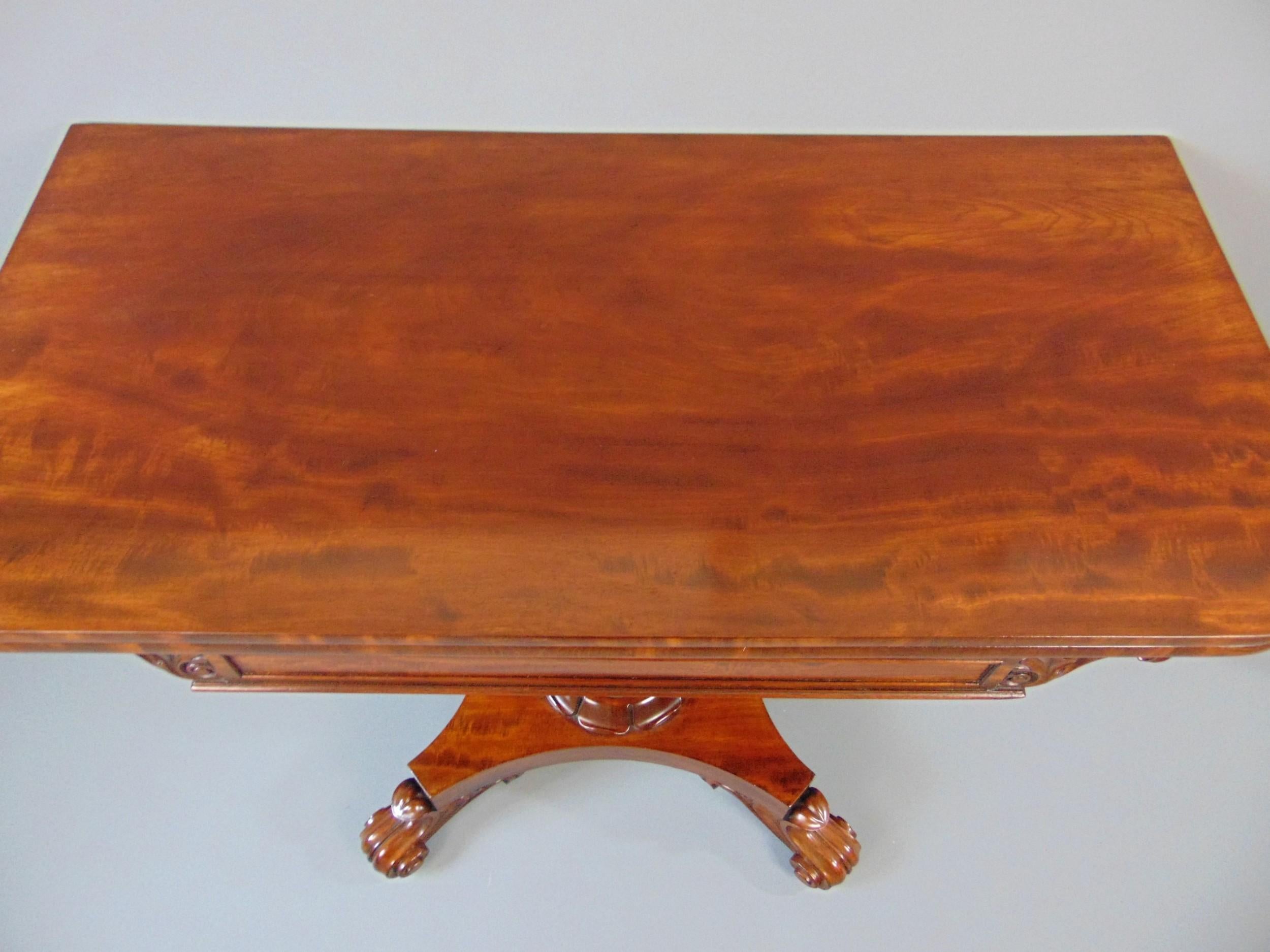 William IV Mahogany Card Console Table English 19th century