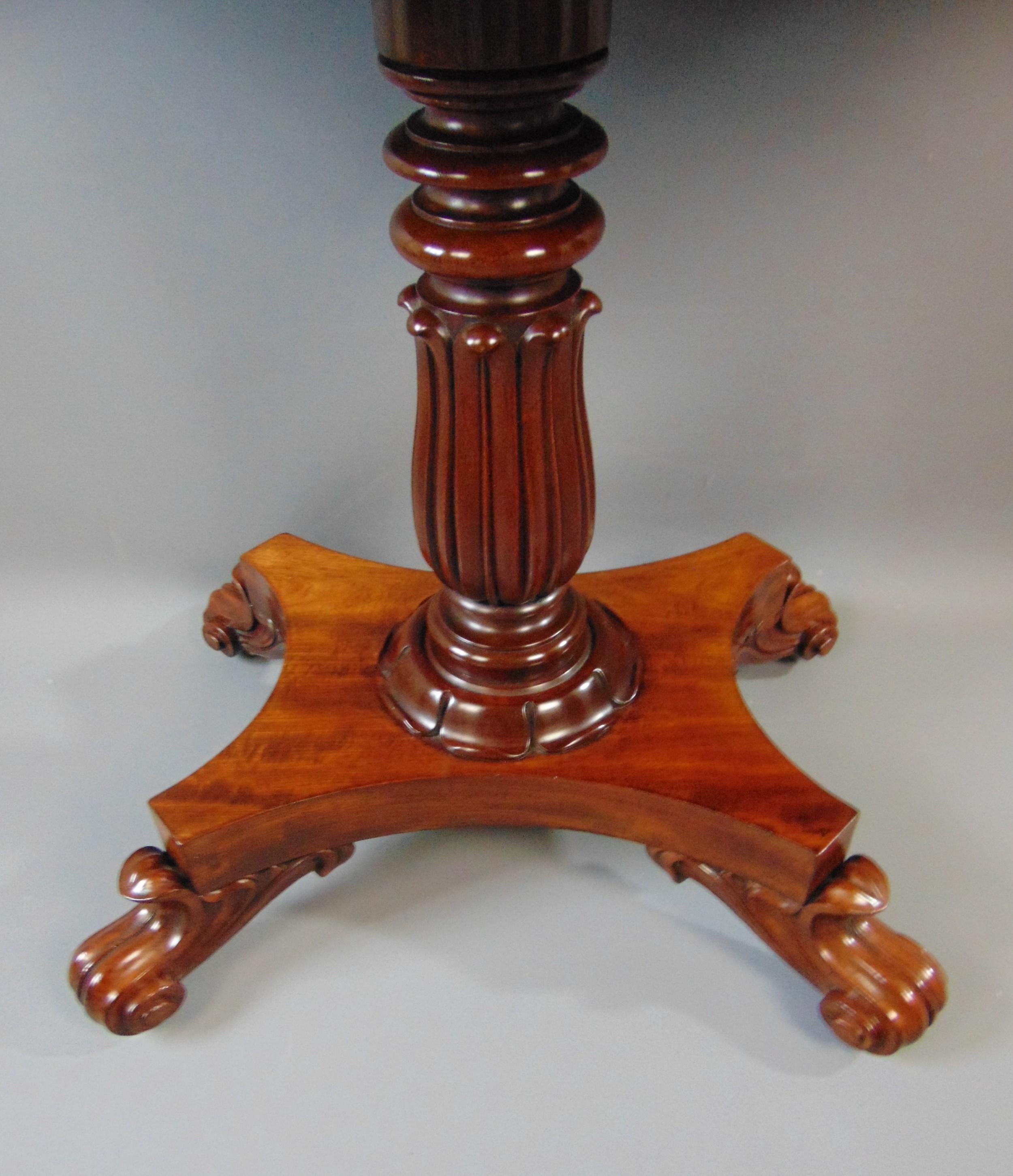 Mahogany Card Console Table English 19th century 2