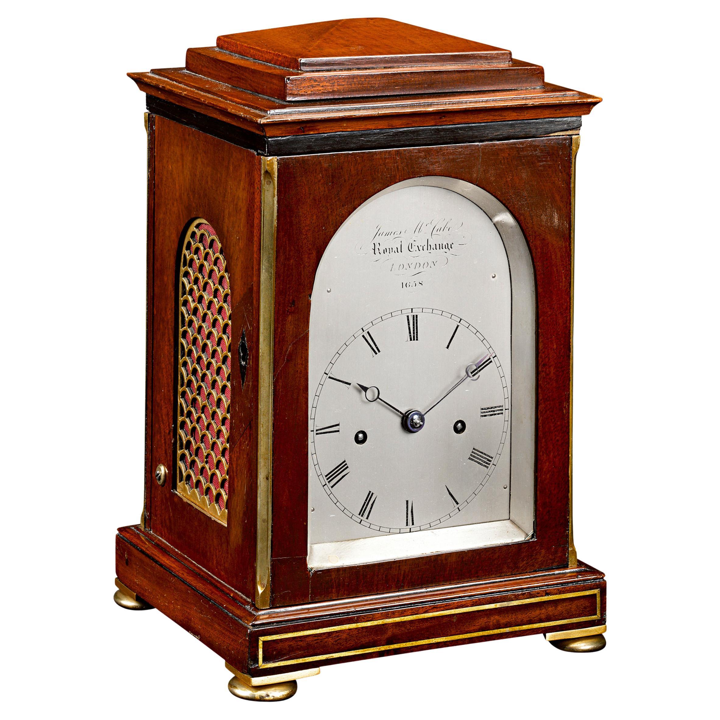 Mahogany Carriage Clock by James McCabe For Sale